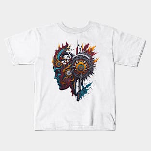 Fusion of man and machine Kids T-Shirt